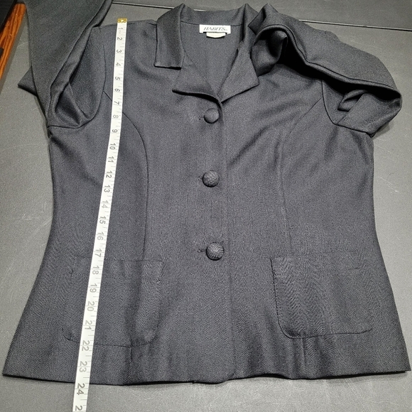 Habits Black 2 Piece Sleeveless Dress And Button Jacket Blazer Set Size 12 - Picture 12 of 13